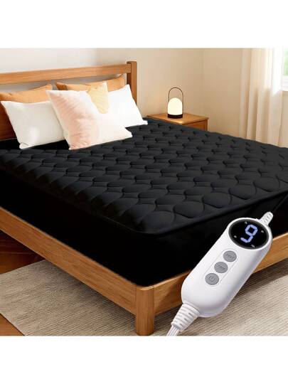 Heated Mattress Pad - Dual Control, 6 Heat Settings & 10-Hour Auto Off, Quilted Electric Bed Cover, Bed Warmer With Deep Pocket | Fast Heating | Machine Washable