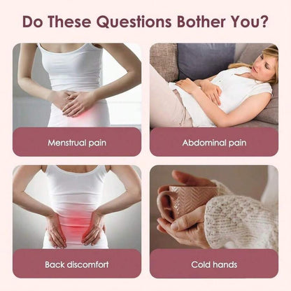 Cordless Heating Pad For Period Cramps: Portable Menstrual Heating Belt With 3 Heat Levels 4 Massage Modes - Wearable Waist Heating Pad For Women Girls