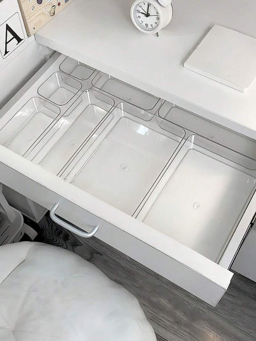 8-Piece Clear Drawer & Desktop Organizer Set — product image 1