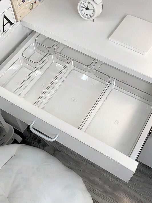 8-Piece Clear Drawer & Desktop Organizer Set — product image 1