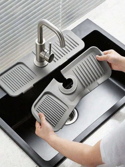 Silicone Faucet Splash Guard & Draining Mat — product image 1