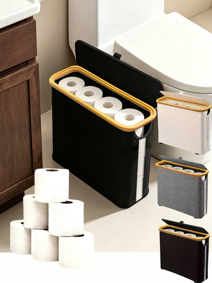 Foldable Fabric Toilet Paper Storage Basket — product image 1