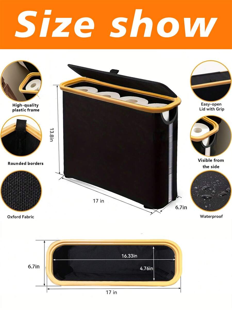 Foldable Fabric Toilet Paper Storage Basket — product image 5