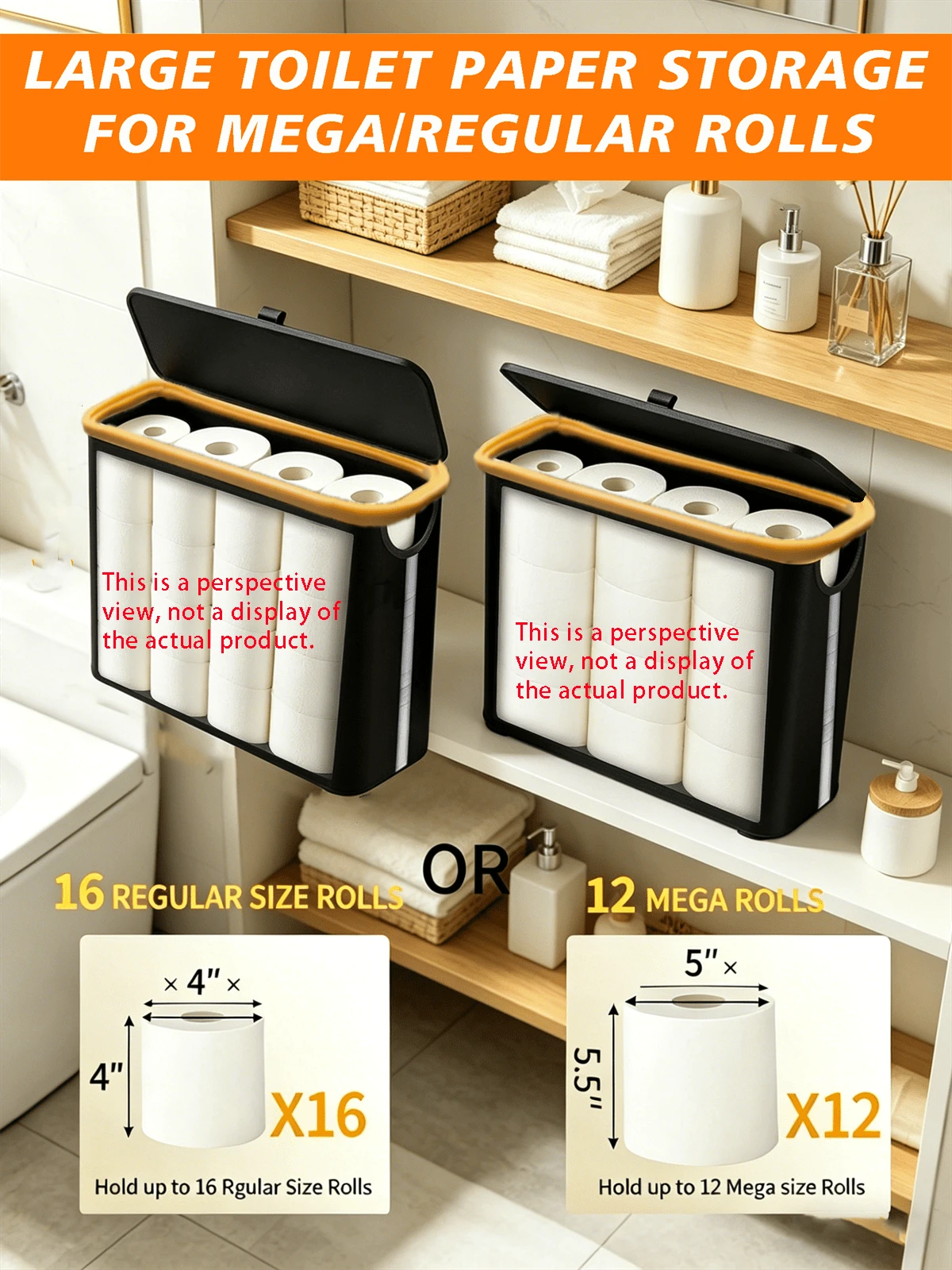 Foldable Fabric Toilet Paper Storage Basket — product image 9