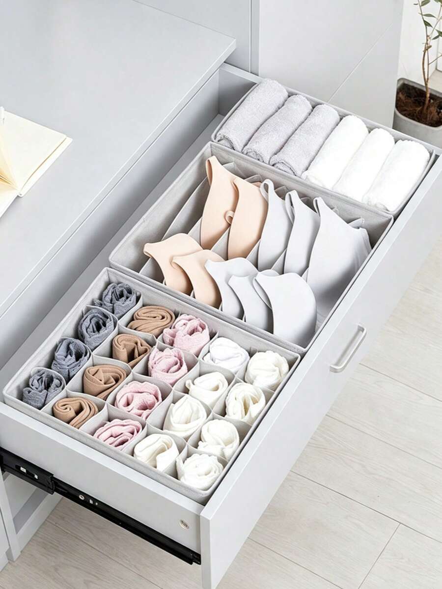 Foldable 3-Piece Drawer Organizer Set — product image 2